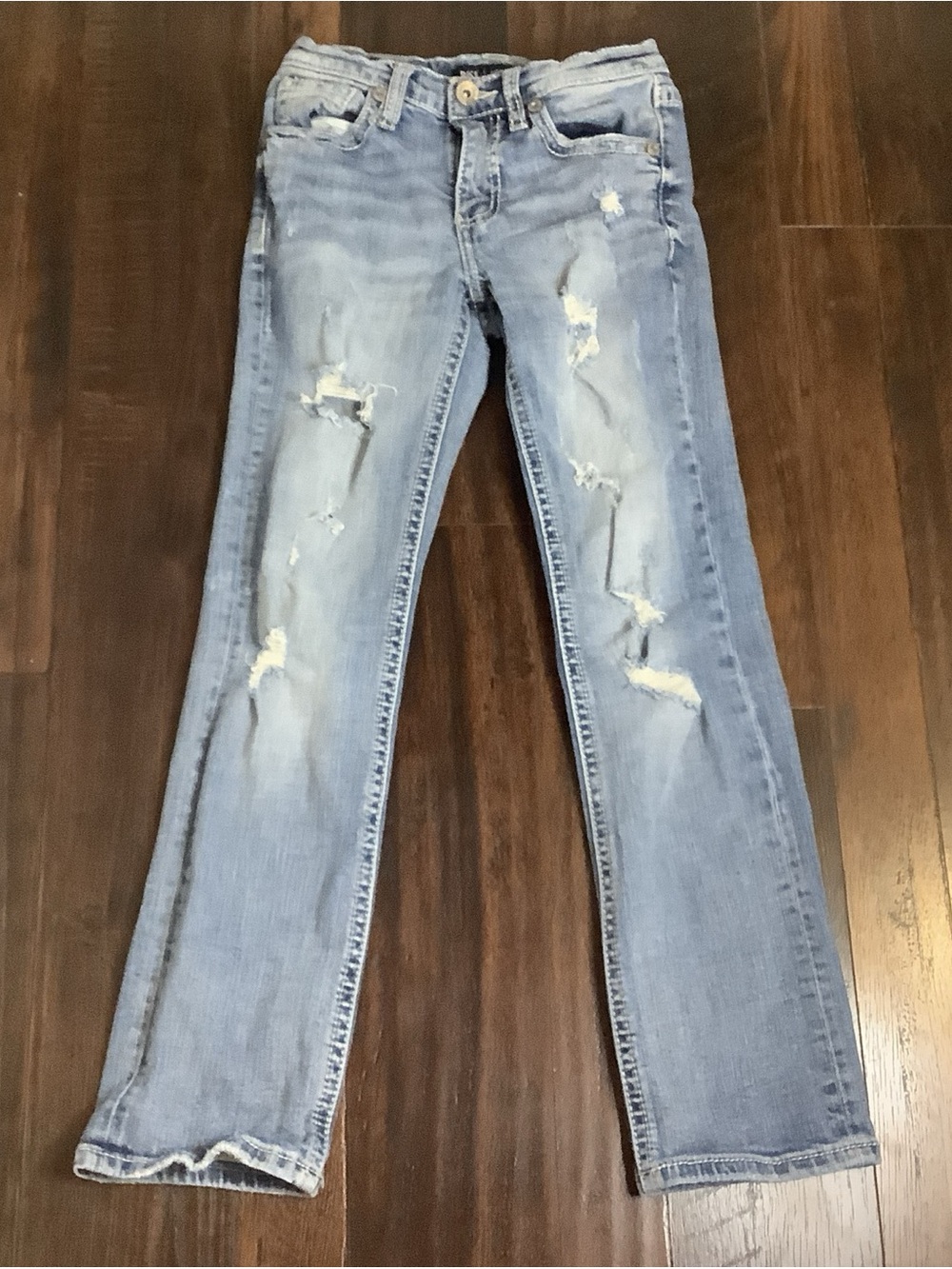 BKE Boys Jeans Conner Straight Blue Light Wash Denim Size 10